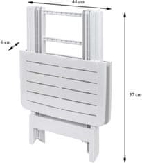 Dekorstyle Rozkládací balkónový stůl PROGARDEN 50 cm šedý