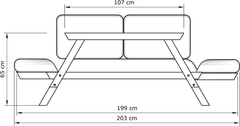 Rozkládací futonová pohovka BREEZIO 01 170 cm z masivu/žlutá