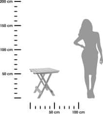 Dekorstyle Rozkládací balkónový stůl PROGARDEN 50 cm šedý