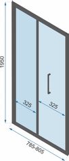 REA Sprchový kout Rapid Fold, velikost 80x90