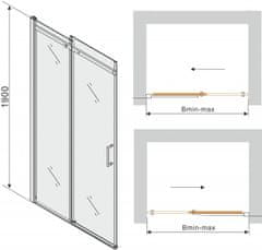 Mexen Sprchové dveře OMEGA 110 cm