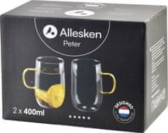 Affekdesign Sada 2 ks hrnků PETER 400 ml šedá 