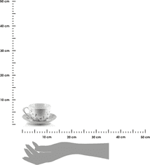 Affekdesign Sada 2 ks šálků s podšálkem Joy 245 ml bílá/béžová