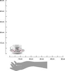 Affekdesign Sada 2 ks šálků s podšálkem Joy 245 ml bílá/vícebarevná II