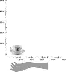 Affekdesign Sada 2 ks šálků s podšálkem Joy 245 ml bílá/vícebarevná