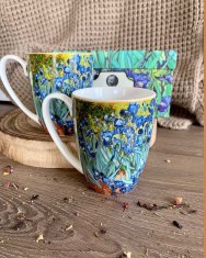 Dekorstyle Sada 2 ks porcelánových hrnků Van Gogh IRISES 350 ml modrá