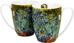 Dekorstyle Sada 2 ks porcelánových hrnků Van Gogh IRISES 350 ml modrá