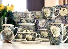 Dekorstyle Sada 2 ks porcelánových hrnků Morris Pimpernel 360 ml zelená