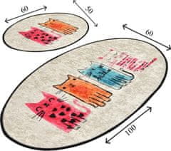 L'essentiel Sada 2 kusů koupelnových předložek Baby cats vícebarevná