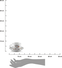 Affekdesign Sada 2 ks šálků s podšálkem Joy 245 ml bílá/vícebarevná IV