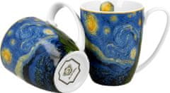 Dekorstyle Sada 2 ks porcelánových hrnků Van Gogh STARRY NIGHT 350 ml modrá