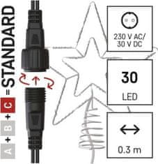 Emos Standard LED spojovací vánoční hvězda KIFO 28,5 cm studená bílá