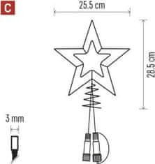 Emos Standard LED spojovací vánoční hvězda KIFO 28,5 cm studená bílá