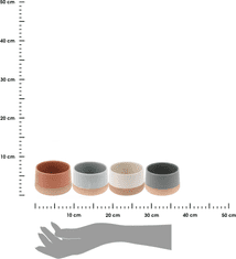 Dekorstyle Sada 4 ks kameninových misek KAWI vícebarevná