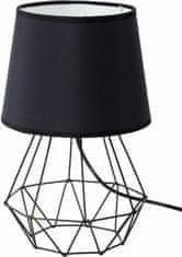 Dekorstyle Stolní lampa Diamond se stínidlem 2v1- ČERNÁ