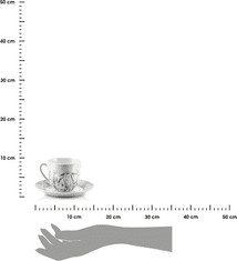 Affekdesign Sada 6 ks šálků s podšálkem Joy 250 ml bílá/vícebarevná