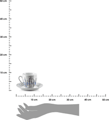 Affekdesign Sada 6 ks šálků s podšálkem Joy 250 ml fialová/modrá