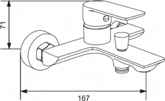 Mexen Sada baterií ALEXA III - umyvadlová baterie + vanová baterie se sprchou chrom