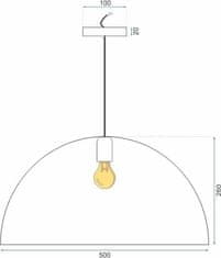 Tutumi Stropní svítidlo BORA černé 50 cm