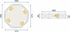 Tutumi Stropní svítidlo Diamond APP876-C 40 cm zlaté