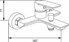 Mexen Sada baterií ALEXA VII - umyvadlová baterie + vanová baterie se sprchou chrom