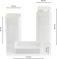 Dekorstyle Sada koupelnových doplňků SIERRA bílá
