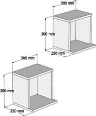 Kalune Design Sada nástěnných poliček Sevima hnědá/šedá