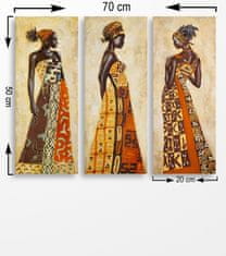 Wallity Sada obrazů AFRICAN WOMAN 70 x 50 cm 3 kusy