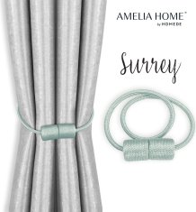 AmeliaHome Sada úvazů na závěsy SURREY 2 ks modrá