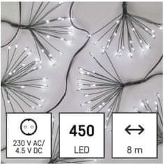 Emos Světelný LED řetěz Nano 8 m s časovačem studená bílá