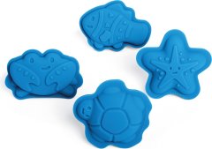 Bigjigs Toys Silikonové formičky OCEAN modré