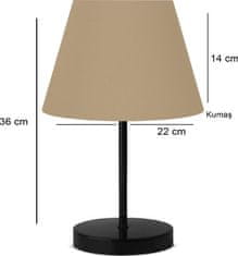 Opviq Stolní lampa Dantos 36 cm béžová/černá