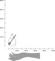 Dekorstyle Skleněná dóza na med Roble 400 ml čirá