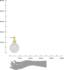 Dekorstyle Skleněný dávkovač mýdla BELLY 400 ml bílý