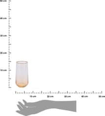 Dekorstyle Sklenice Glassouri 470 ml jantarová/čirá