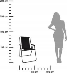 Dekorstyle Skládací kempingová židle Mule černá