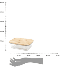 Dekorstyle Skleněná dóza s bambusovým víkem BAS 1040 ml čirá