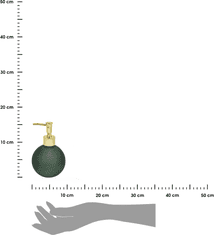 Dekorstyle Skleněný dávkovač mýdla BELLY 400 ml zelený