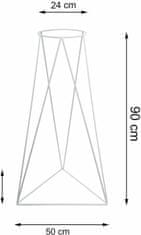 Dekorstyle Stojan na květináč 90 cm bílý