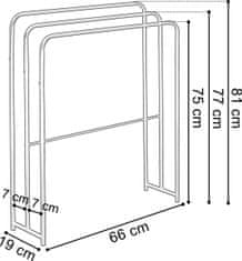 TZB Stojan na ručníky RATOS bílý