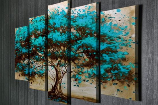 Hanah Home Vícedílný obraz BLUE TREE 105x70 cm