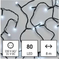 Emos Světelný LED řetěz Cherry s programy 8 m studená bílá