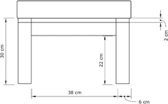 Taburet MEXICO 03 51 cm z masivu/béžový