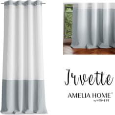 AmeliaHome Záclona Irvette stříbrná, velikost 140x250