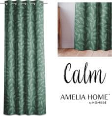 AmeliaHome Závěs Calm s průchodkami 140x250 zelený