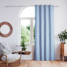 AmeliaHome Závěs Clear s průchodkami 140x250 modrý/bílý