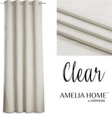 AmeliaHome Závěs Clear s průchodkami 140x250 cappuccino/bílý