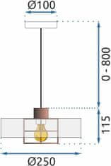 Tutumi Závěsná lampa La Belle XXXV černá/zlatá