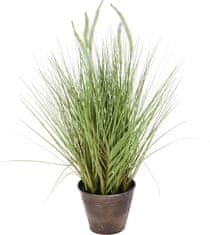 Dekorstyle Umělá květina Grass White 60 cm zelená/bílá