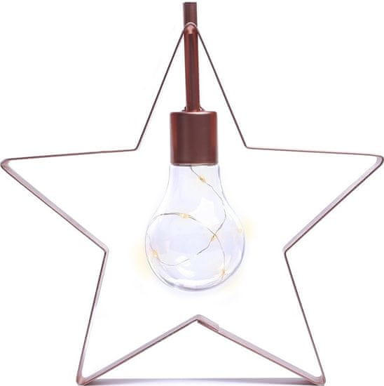 DecoKing Vánoční LED lampa STAR červená